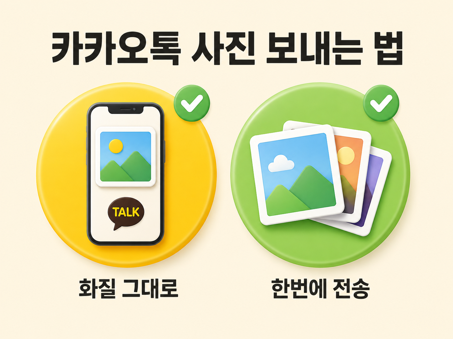 카카오톡 사진 보내는 법 - 화질 그대로 전송, 여러 장 한번에 전송